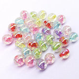 Colorful 10mm HSF Marketplace acrylic beads for jewelry making, 50-piece assortment