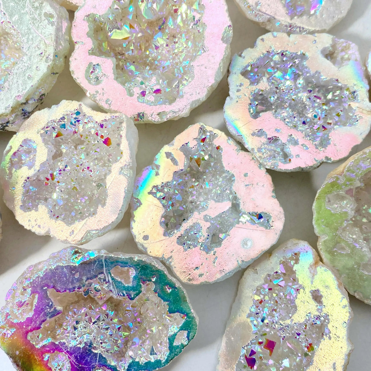 Natural white agate raw crystal stone for healing and decor, HSF Marketplace crystal stones