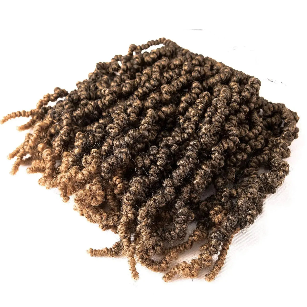10 Inch Short Curly Spring Pre-twisted Braids Synthetic Crochet Hair Extensions 15 Strands/Pack Ombre Crochet Twist Braids Hair