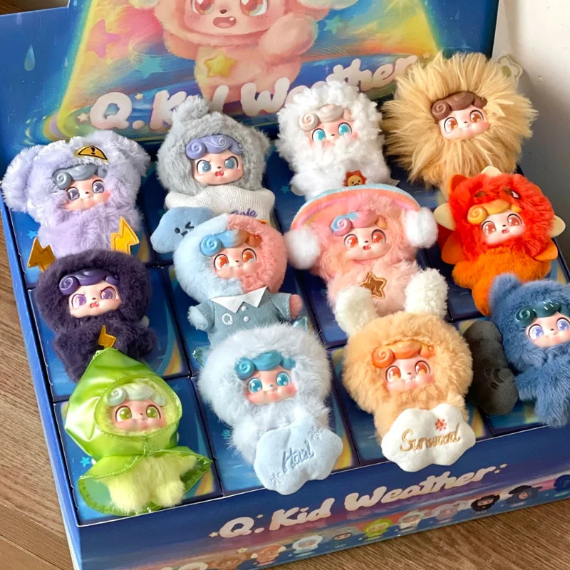 Jotoys Q.Kid Weather Series mini plush blind box collectible doll backpack pendant ornament