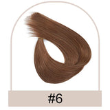 Straight clip-in ponytail human hair extensions, 100g, natural real human hair wrap-around tail by HSF Marketplace