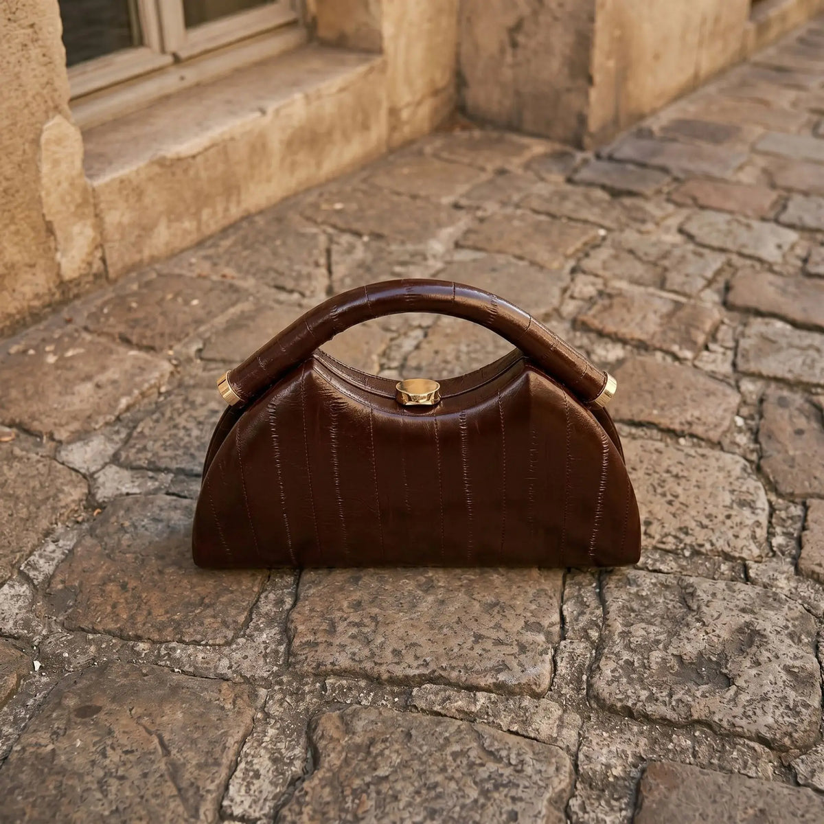 Elegant half moon evening handbag for women with PU leather finish, perfect for weddings and parties, by HSF Marketplace