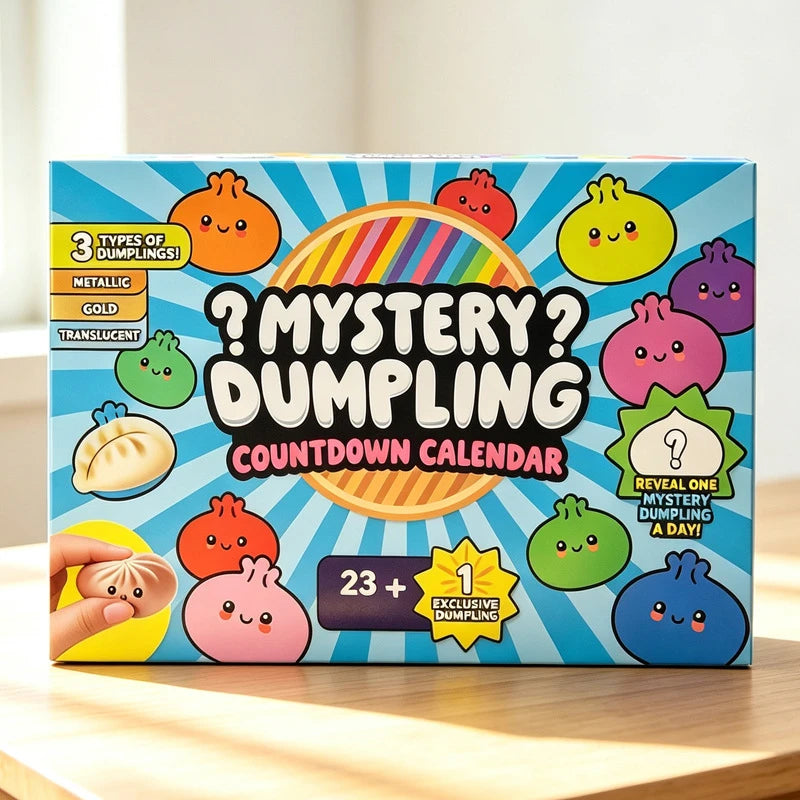 24-day Christmas advent calendar with dumpling squishy sensory toys for slow-rise stress relief by HSF Marketplace