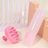 HSF silicone scalp massage brush for hair dye application and hair care, black handheld styling tool