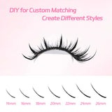 HSF Marketplace DIY J Curl cluster false eyelashes for fluffy volume extensions