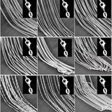 925 sterling silver charm link chain necklace 10PCS set by HSF Marketplace
