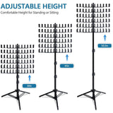Hair Braiding Rack 2 Sided Hair Racks for Braiders Standing Height Adjustable Braid Rack Hair Extension Holder for Salon Home