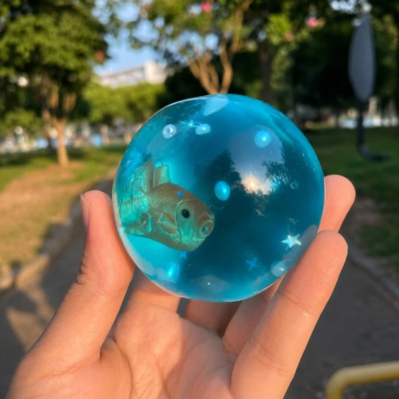 Ocean Goldfish Coconut Oil Moldable Stress Ball  Fidget Toy Soft Maltose Squeeze Toy Fun Anti-stress Sensory Toy for Adult Gifts