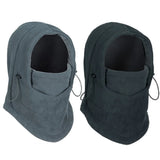Women's winter thermal fleece balaclava hat with face and neck coverage for hiking and cycling