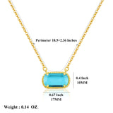 Women's vintage birthstone necklace with stainless steel pendant by HSF Marketplace