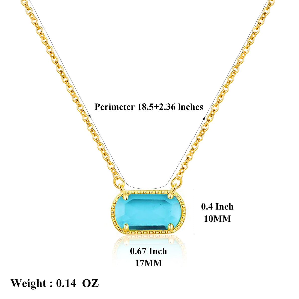 Women's vintage birthstone necklace with stainless steel pendant by HSF Marketplace