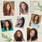 Goddess Box Braids Crochet Hair With Curly Ends 10 Inch Bohomian Box Braids Crochet Braids Synthetic Braiding Hair Extensions