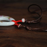 Women's ceramic jewelry necklace with pendant, fashion accessory for women, HSF Marketplace wholesale jewelry collection.