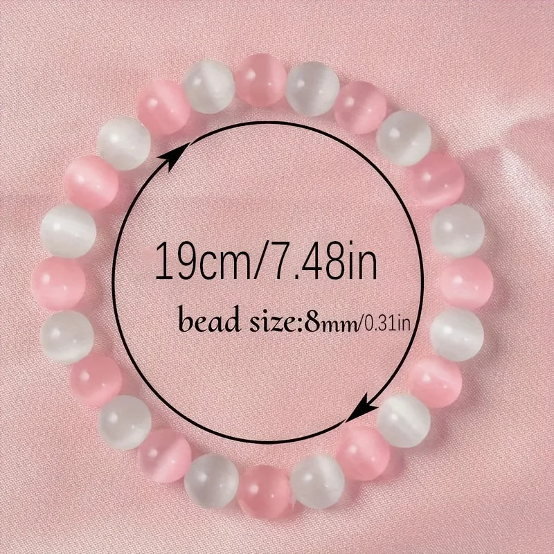 Love Magic Bracelet Y2KCute Cat Eye Handmade Beads Prosperity and Love & Show Love Chakra Jewelry Elegant Bohemian-style Jewelry