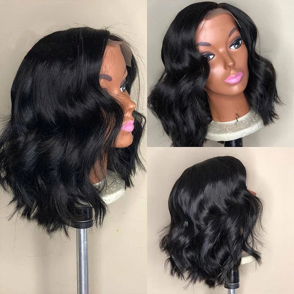 Best Double Drawn Short Bob Wigs Raw Vietnamese Virgin Hair Glueless Body Wave Human Hair Lace Frontal Pre Cut 13x4 Hd Lace Wig
