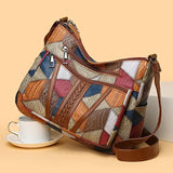 Elegant vintage women's crossbody handbag with multiple pockets, trendy retro design, suitable for daily use and all outfits.