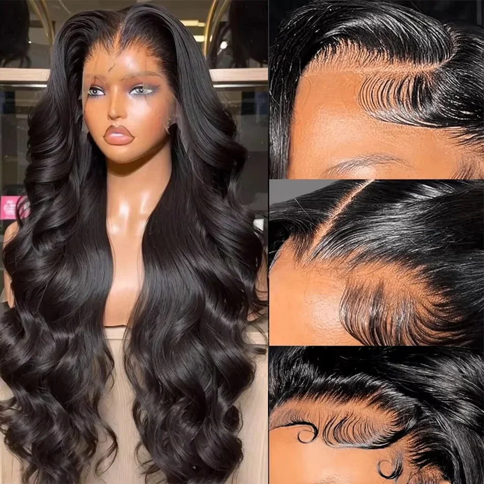 Body Wave Human Hair Wigs 13x6 Hd Lace Frontal Wigs 220 Density 40 Inch For Black Women Pre Plucked Loose Wave Lace Frontal Wig