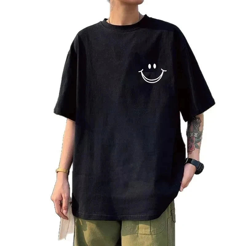 Korean style JISOO men's T-shirt, casual cotton tee with K-culture design by HSF Marketplace
