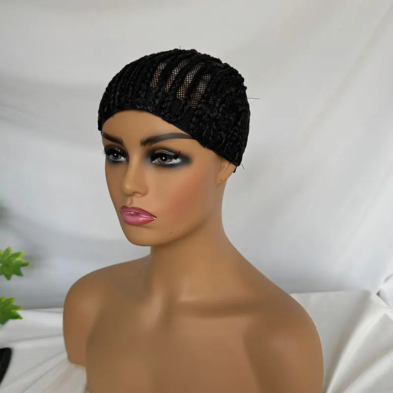 Braided Cap Crochet Wig Cap in Cornrow Sew Hair for Making Synthetic Wig or Weave Easier Sew In Crochet Braided Wig Caps 1pcs