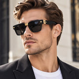Luxury designer sunglasses by HSF Marketplace featuring vintage square style for men and women, trendy and elegant shades for travel and parties.