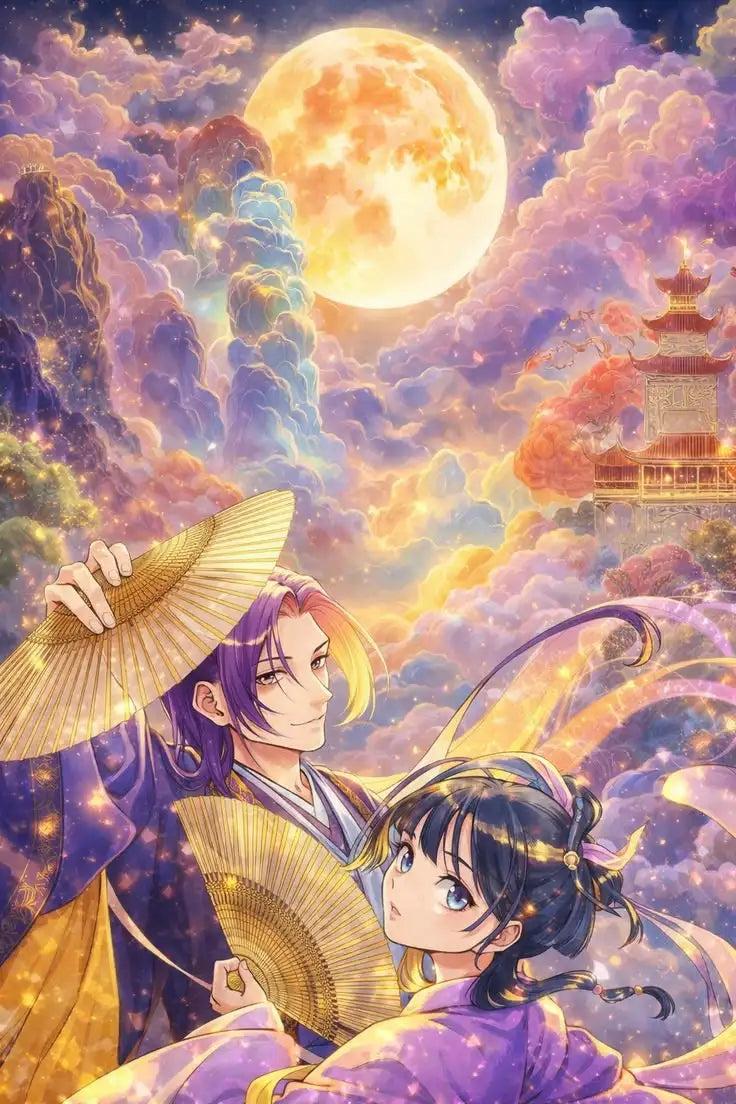 Maomao and Jinshi Japanese manga art canvas print poster from HSF Marketplace