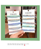 20pcs Colorful rubber bands, elastic hair bands for women 5 styles small and fine hair ponytail holders, colorful rubber bands