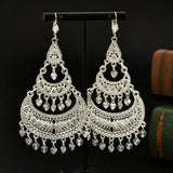 Vintage gold plated heart tassel earrings for boho style, HSF Marketplace jewelry
