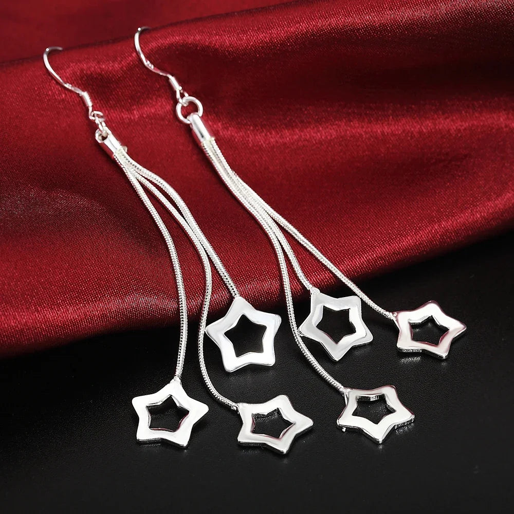 925 sterling silver hoop earrings for women by HSF Marketplace, trendy and elegant jewelry in a simple circular design