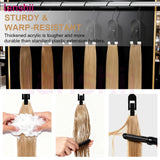 4-piece Lanshii hair extension hangers for neat storage, displayed as hair styling tools
