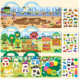 Reusable jelly sticker books for kids, 6PCS multi-scene sticker therapy set by HSF Marketplace