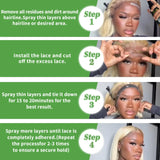 2026 New Wig Lace Glue Kit，Complete Set Glue Spray&, Wigs &Lace Glue Remover, Includes 1 Elastic Bands  for Wigs & Hair Systems
