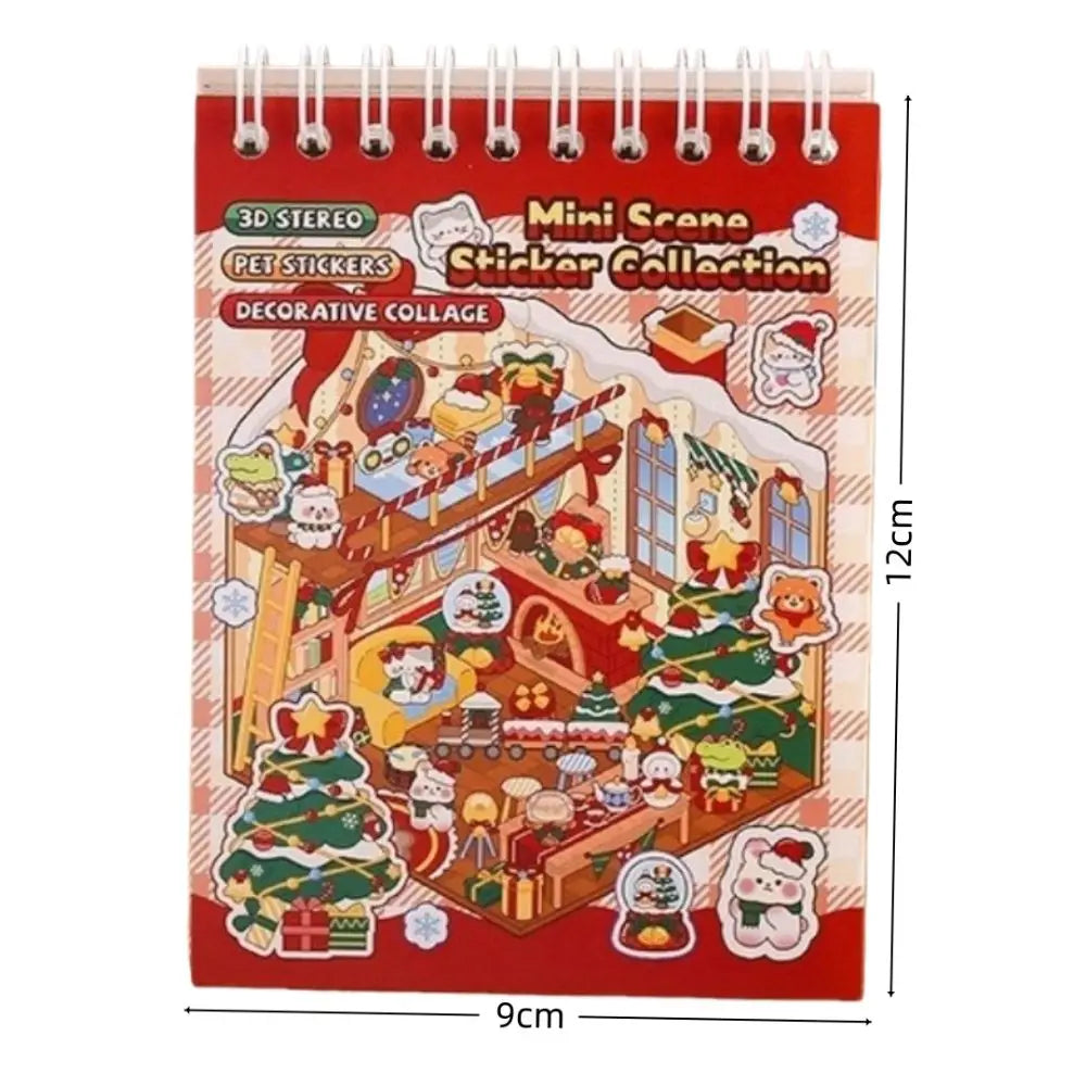Christmas miniature scenes sticker book by HSF Marketplace for holiday crafts