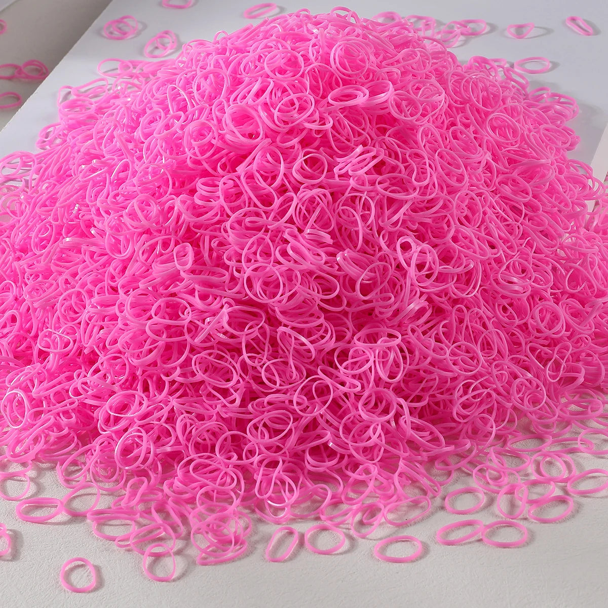 1000/2000Pcs Colorful Small Disposable Hair Bands Scrunchie Girls Elastic Rubber Band Ponytail Holder Hair Accessories Hair Ties