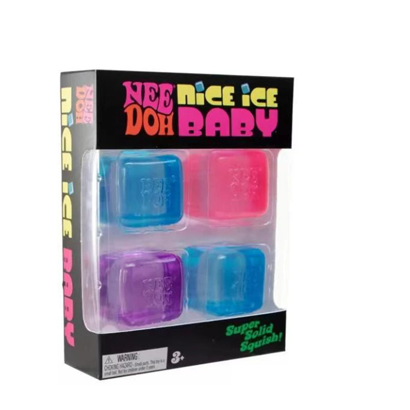 NEEDOH Mini 4-pack Set Nice Cube Stress Relief Squishy Cube Anti-Anxiety Squeeze Object Fidget Toy Holiday Gifts Set New 2026