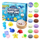 Dumpling Squishy Advent Calendar 2026 with random bao bun blind box sensory fidget toys by HSF Marketplace