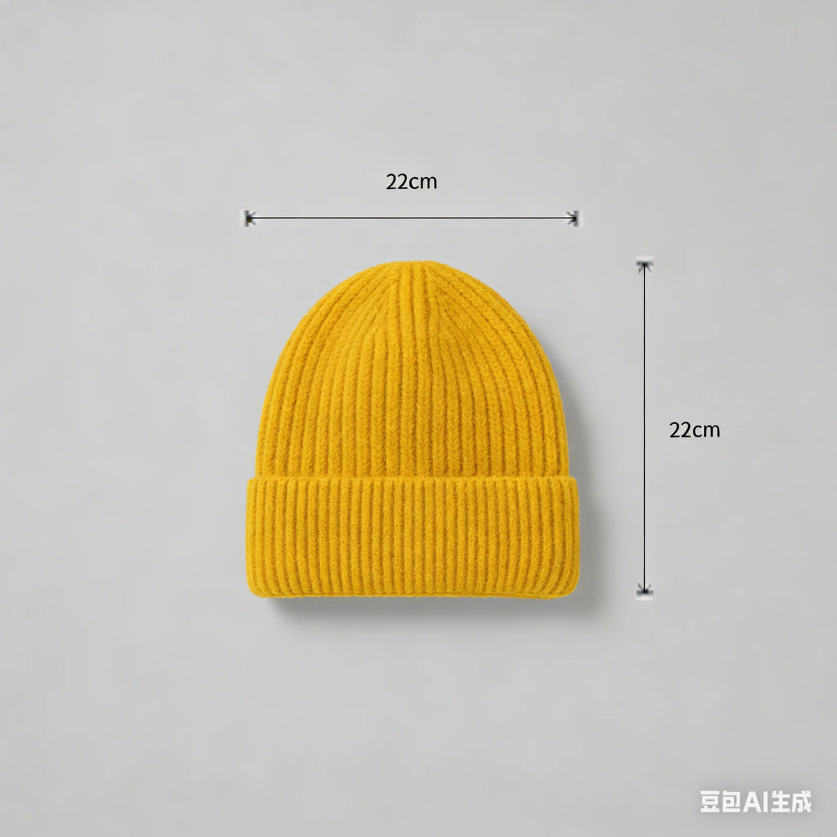 Warm knitted melon beanie hat for women and men, soft winter hat in a rounded melon design