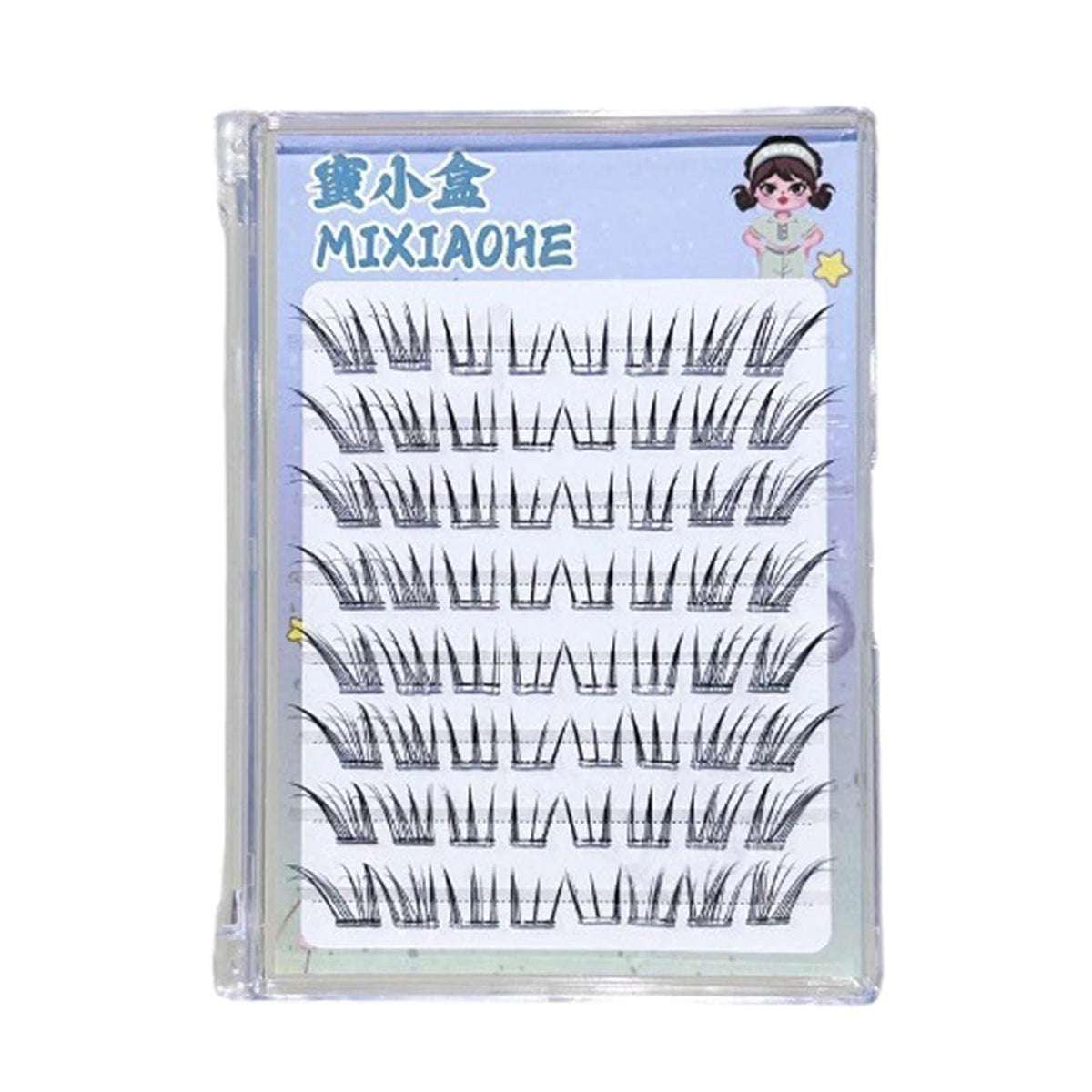 Slelf Adhensive Glue Free Lashes Foxes Style End Eye Elongated False Eyelash 8-15mm Segmented Eyelash Extensions For Daily