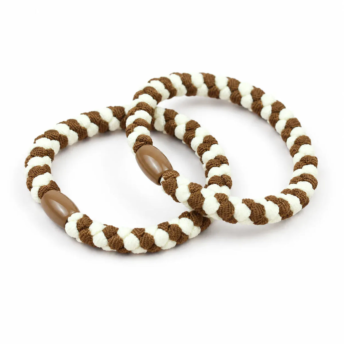 Neutral Braided Hair Ties Set, 5 Color Styles, Elastic Ponytail Holders for Women, Solid & Two-Tone Everyday Hair Accessories