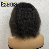 Kinky straight Human Hair Lace Frontal Wig Brazilian Side Part Lace Front Human Hair Wigs For Women Human Hair Natural Color