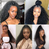 24–26 inch afro kinky curly drawstring ponytail, 100g human hair extension for Black women