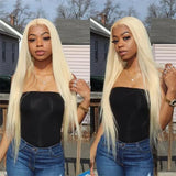 30 36 Inch 200 Density Straight 613 Honey Blonde 13x4 lace Front Wigs 13x6 Transparent Lace Frontal Human Hair Wig For Women
