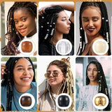 Multicolor dreads hair rings and beads set for creative hair styling by HSF Marketplace
