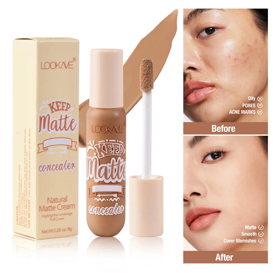 HSF Marketplace liquid concealer stick with six shades, full coverage cream makeup for acne, dark circles, and natural matte finish.