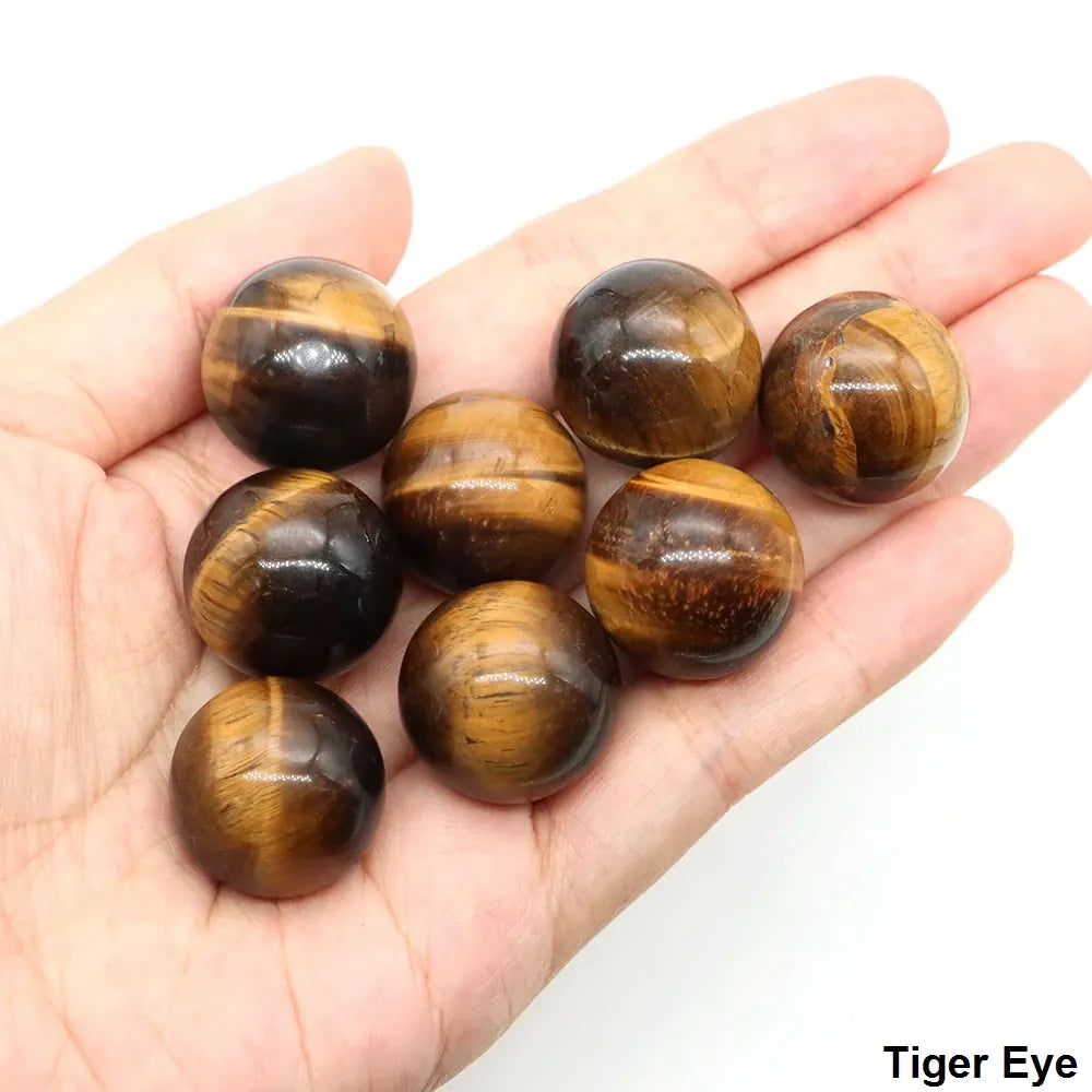 20mm Round Balls Natural Stone Sphere Healing Crystal Amethyst Energy Gems Globe for Jewelry Making DIY Necklace Home Decoration