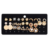 Vintage gold stud earrings set for women by HSF Marketplace, featuring trendy classic designs