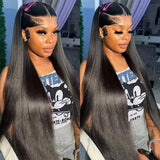 Smilegirl 180 Density Human Hair Brazilian 40 42 Inch Bone Straight Wigs Human Hair 13x4 13x6 HD Lace Frontal Human Hair Wigs