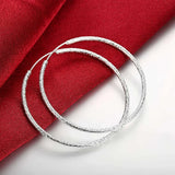 925 sterling silver hoop earrings for women, trendy elegant jewelry by HSF Marketplace