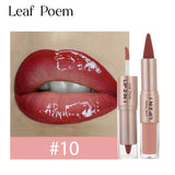 Dark plum pink 2-in-1 lip makeup set with matte lip liner, plumping lip glaze, mirror, and waterproof, non-stick lip contour from HSF Marketplace.