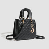 Luxury PU leather casual crossbody bag for women, large capacity designer tote with shoulder strap, ideal for travel and everyday use.