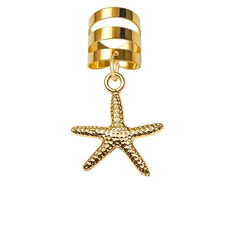 Stars tulip alloy hair jewelry for stylish braids, HSF Marketplace hair styling accessory